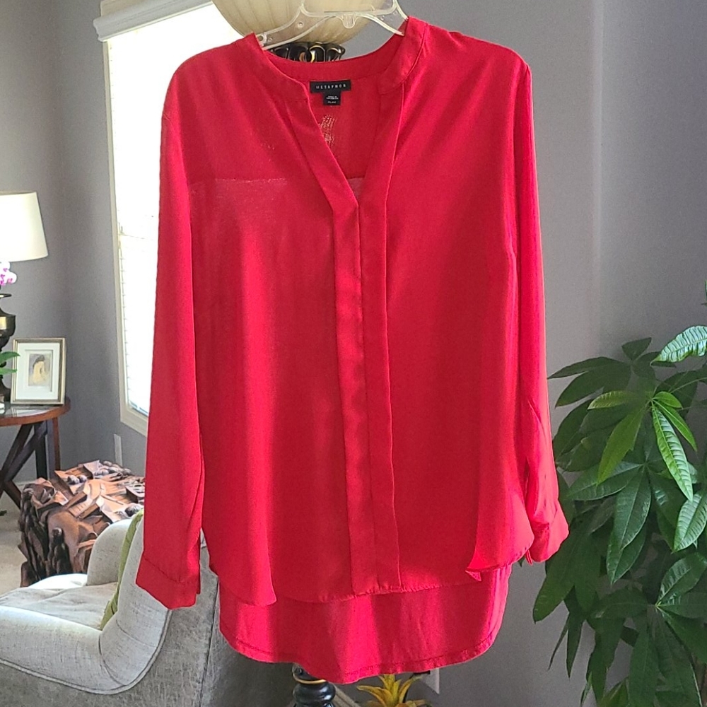 Metaphor Casual Red Blouse
